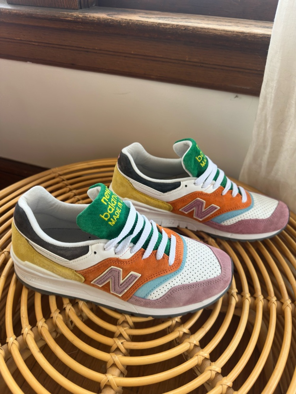 New Balance Kids 997H Multi-Color Suede & Mesh Sneakers